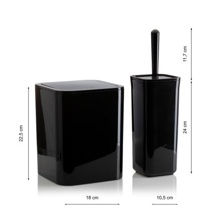 Juego de accesorios de baño SIERRA 5 pz negro