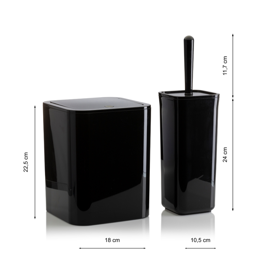 Juego de accesorios de baño SIERRA 5 pz negro