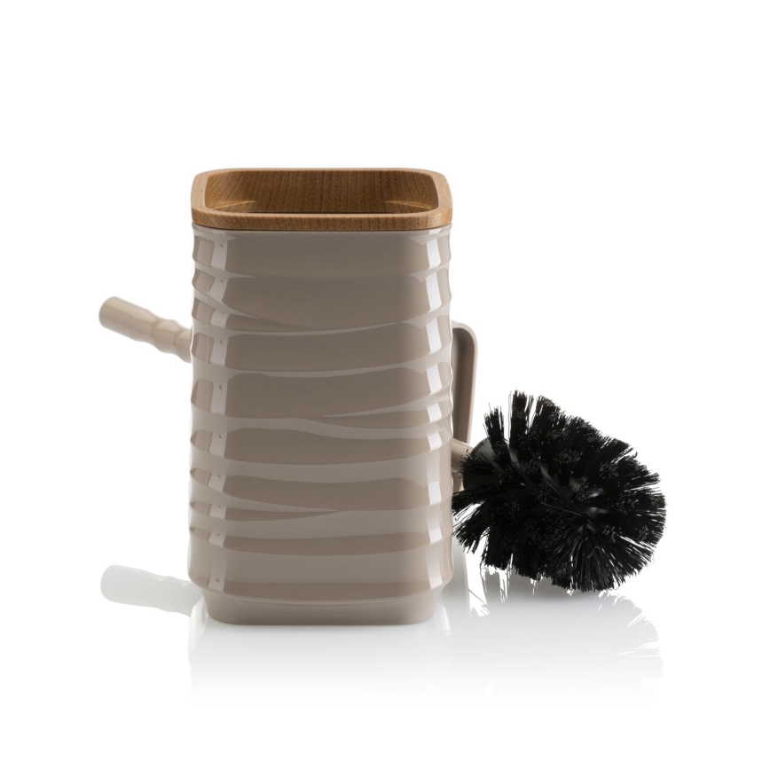 Juego de accesorios de baño WAVE 5 pz beige/marrón