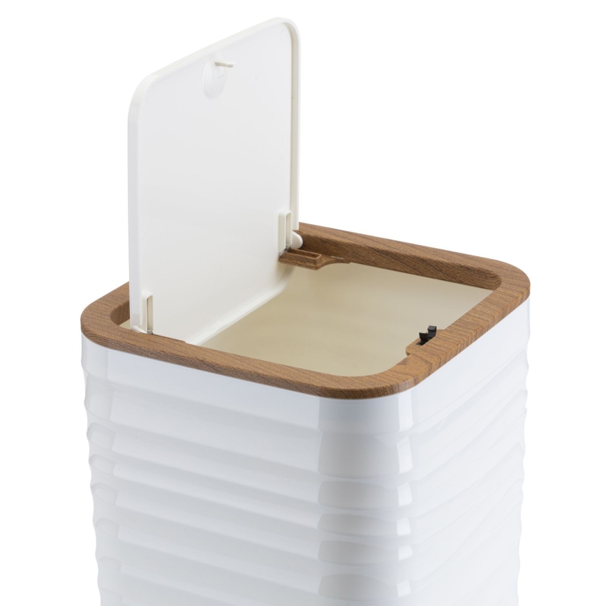 Juego de accesorios de baño WAVE 5 pz blanco/marrón