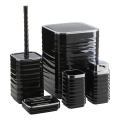 Juego de accesorios de baño WAVE 5 pz negro/cromo brillante