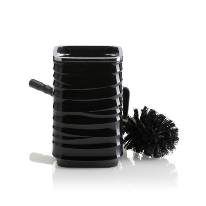 Juego de accesorios de baño WAVE 5 pz negro/cromo brillante