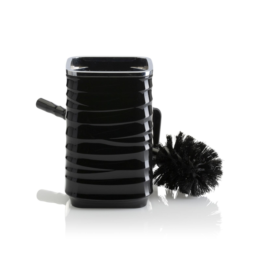 Juego de accesorios de baño WAVE 5 pz negro/cromo brillante