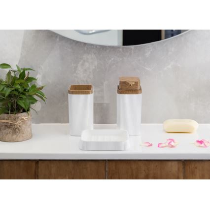 Juego de accesorios de baño ZOYA 5 pz blanco/marrón
