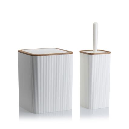 Juego de accesorios de baño ZOYA 5 pz blanco/marrón
