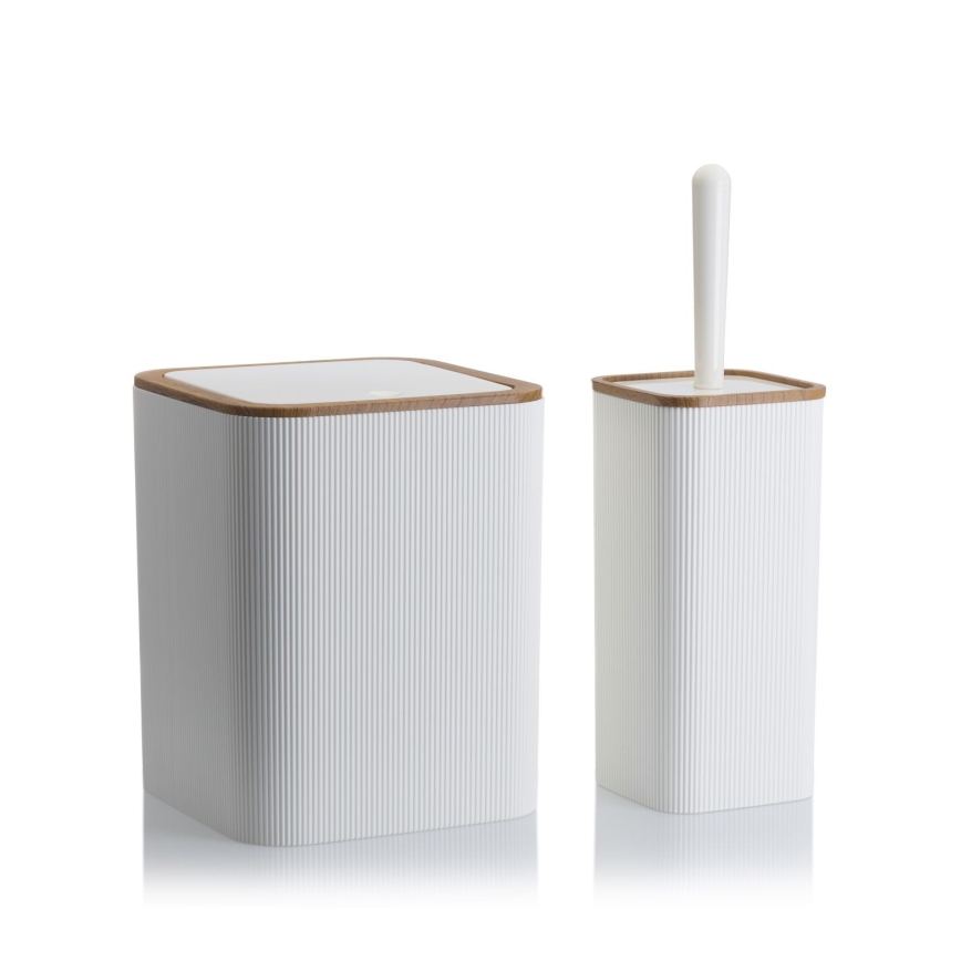 Juego de accesorios de baño ZOYA 5 pz blanco/marrón