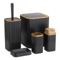 Juego de accesorios de baño ZOYA 5 pz negro/marrón