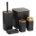 Juego de accesorios de baño ZOYA 5 pz negro/marrón