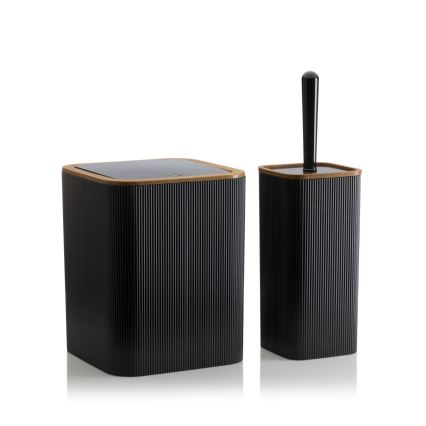 Juego de accesorios de baño ZOYA 5 pz negro/marrón
