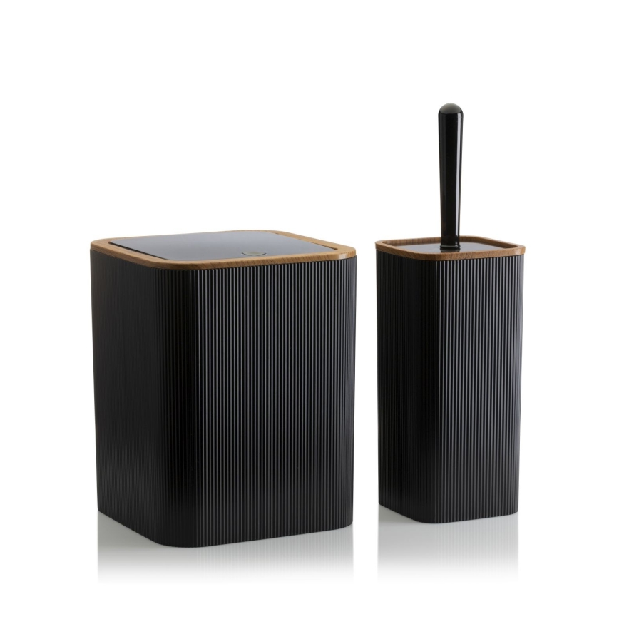 Juego de accesorios de baño ZOYA 5 pz negro/marrón