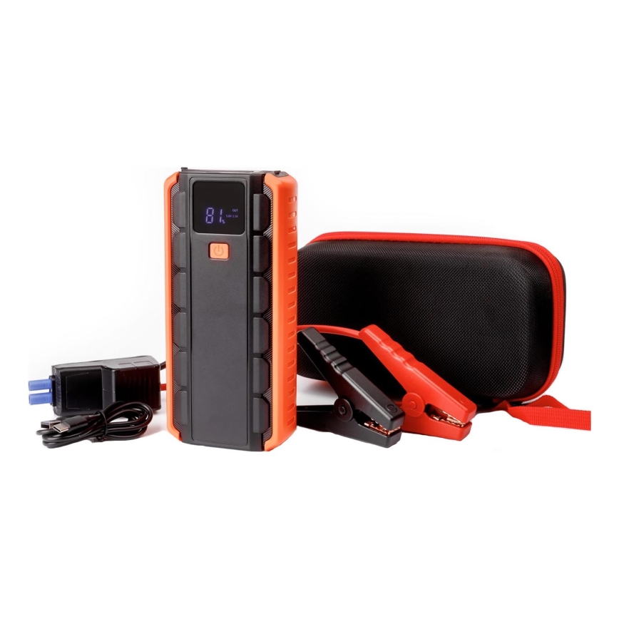 Juego de arrancador de coche 1000A con un power bank 12000 mAh PD 10W y Linterna LED con gancho e imán