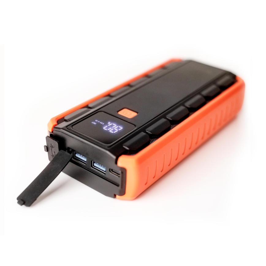 Juego de arrancador de coche 1000A con un power bank 12000 mAh PD 10W y Linterna LED con gancho e imán