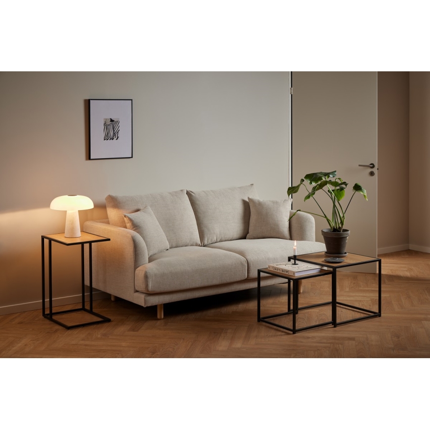 Juego de mesas de centro SARON 2 pz roble/negro