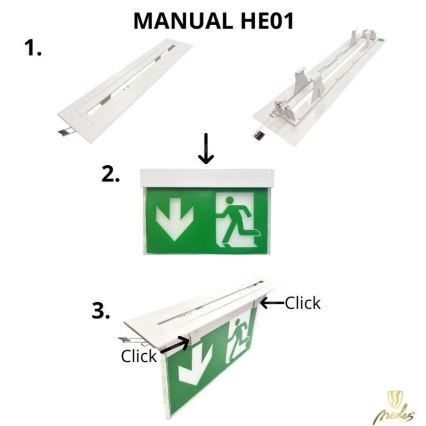 Juego de montaje en techo para luces de emergencia