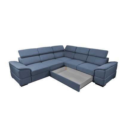 Juego de salón de esquina plegable universal con espacio de almacenamiento GRANADA azul