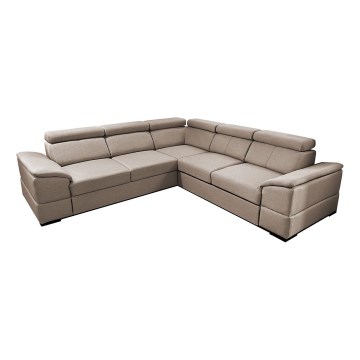 Juego de salón de esquina plegable universal con espacio de almacenamiento GRANADA beige