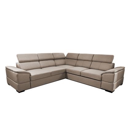 Juego de salón de esquina plegable universal con espacio de almacenamiento GRANADA beige