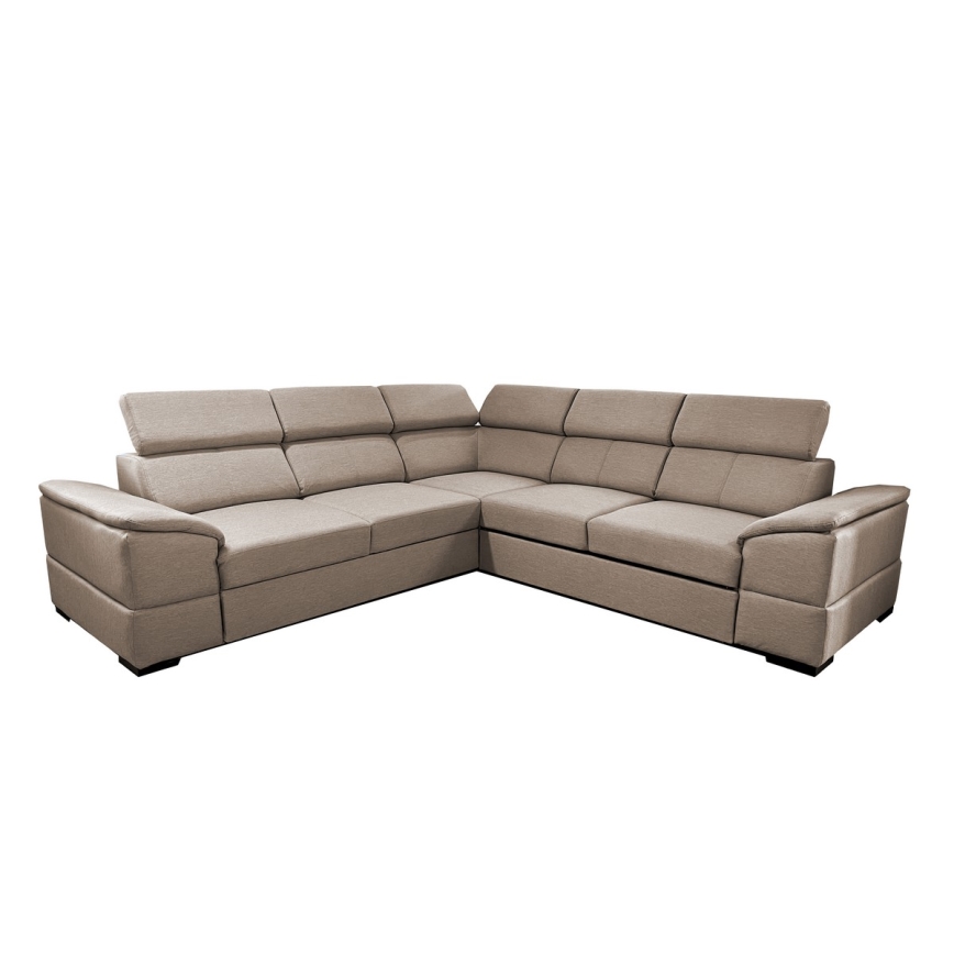 Juego de salón de esquina plegable universal con espacio de almacenamiento GRANADA beige