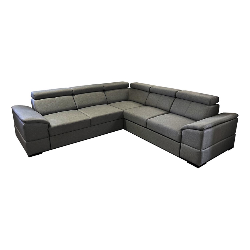 Juego de salón de esquina plegable universal con espacio de almacenamiento GRANADA gris oscuro