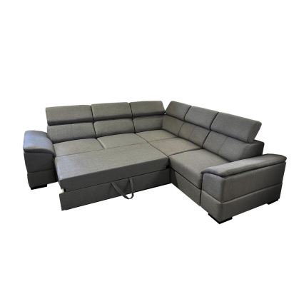 Juego de salón de esquina plegable universal con espacio de almacenamiento GRANADA gris oscuro
