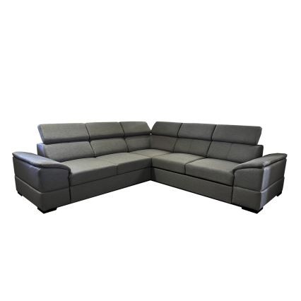 Juego de salón de esquina plegable universal con espacio de almacenamiento GRANADA gris oscuro