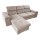 Juego de salón de esquina plegable universal en forma de L con espacio de almacenamiento SALVADA beige