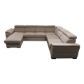 Juego de salón en forma de U plegable con esquina universal con espacio de almacenamiento GRANADA beige