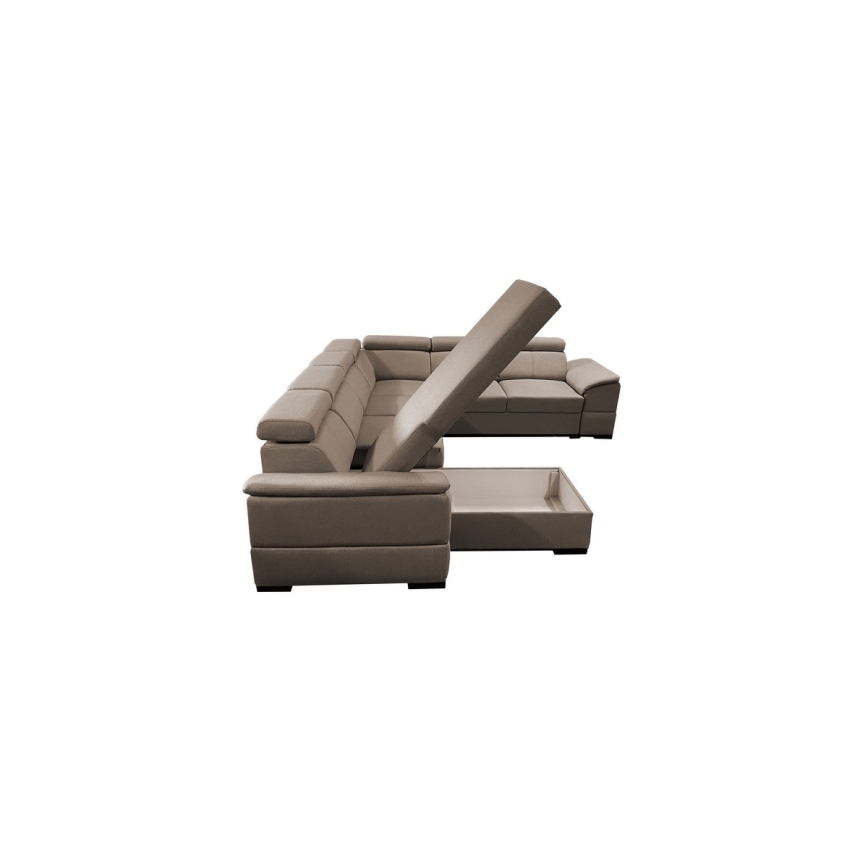 Juego de salón en forma de U plegable con esquina universal con espacio de almacenamiento GRANADA beige