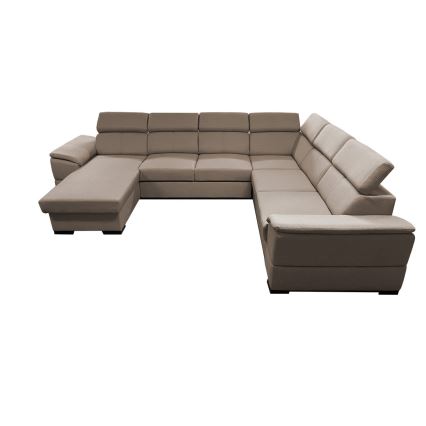 Juego de salón en forma de U plegable con esquina universal con espacio de almacenamiento GRANADA beige