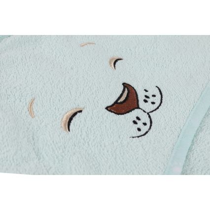 Juego infantil de toalla ASLAN - albornoz, toalla, toallita de baño menta