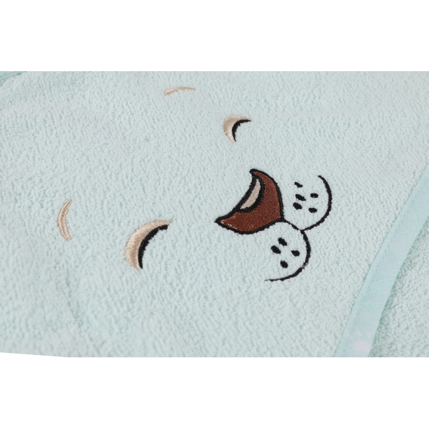 Juego infantil de toalla ASLAN - albornoz, toalla, toallita de baño menta