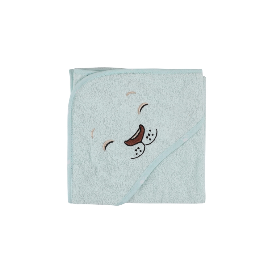 Juego infantil de toalla ASLAN - albornoz, toalla, toallita de baño menta