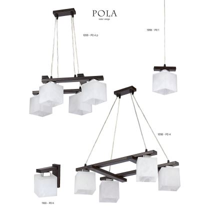 Jupiter 1099 - PO 4 p - Lámpara colgante POLA 4xE27/60W/230V