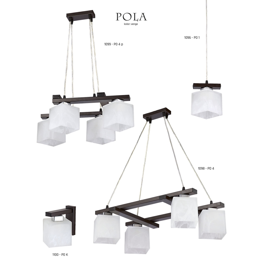 Jupiter 1099 - PO 4 p - Lámpara colgante POLA 4xE27/60W/230V