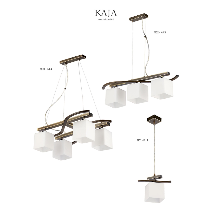 Jupiter 1101 - KJ1 - Lámpara colgante KAJA 1xE27/60W/230V