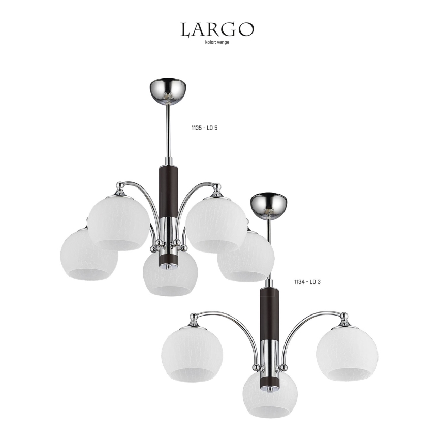 Jupiter 1135 - LO5VE - Lámpara colgante LARGO 5xE27/60W/230V