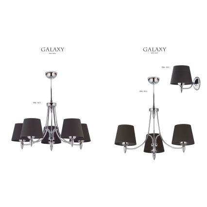Jupiter 1254 - GX 3 - Lámpara colgante GALAXY 3xE27/60W/230V