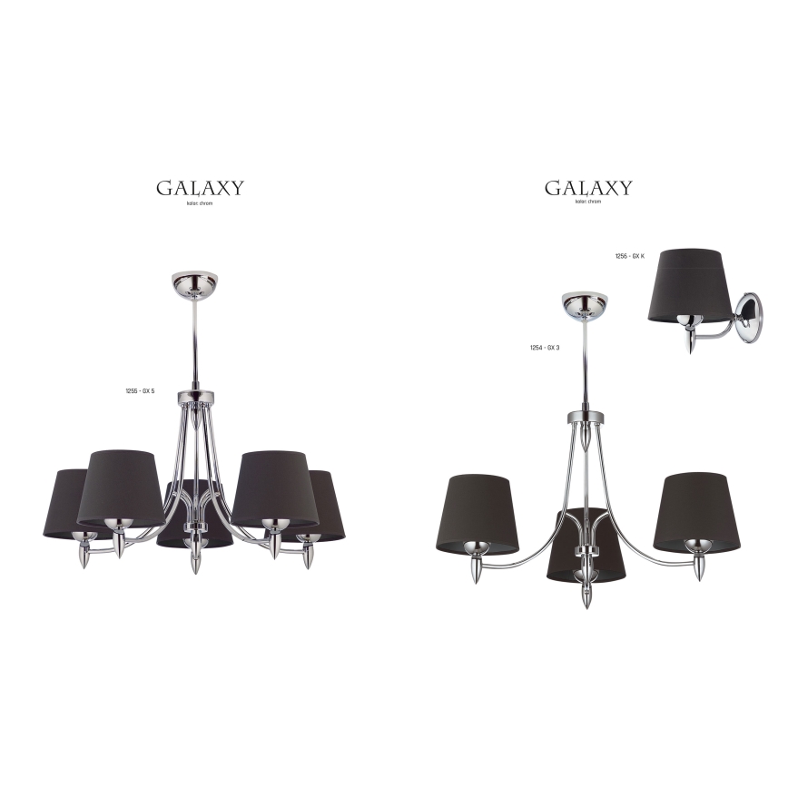 Jupiter 1254 - GX 3 - Lámpara colgante GALAXY 3xE27/60W/230V