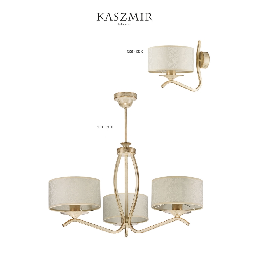 JUPITER 1274-KS3E - Lámpara colgante KASZMIR 3xE27/60W