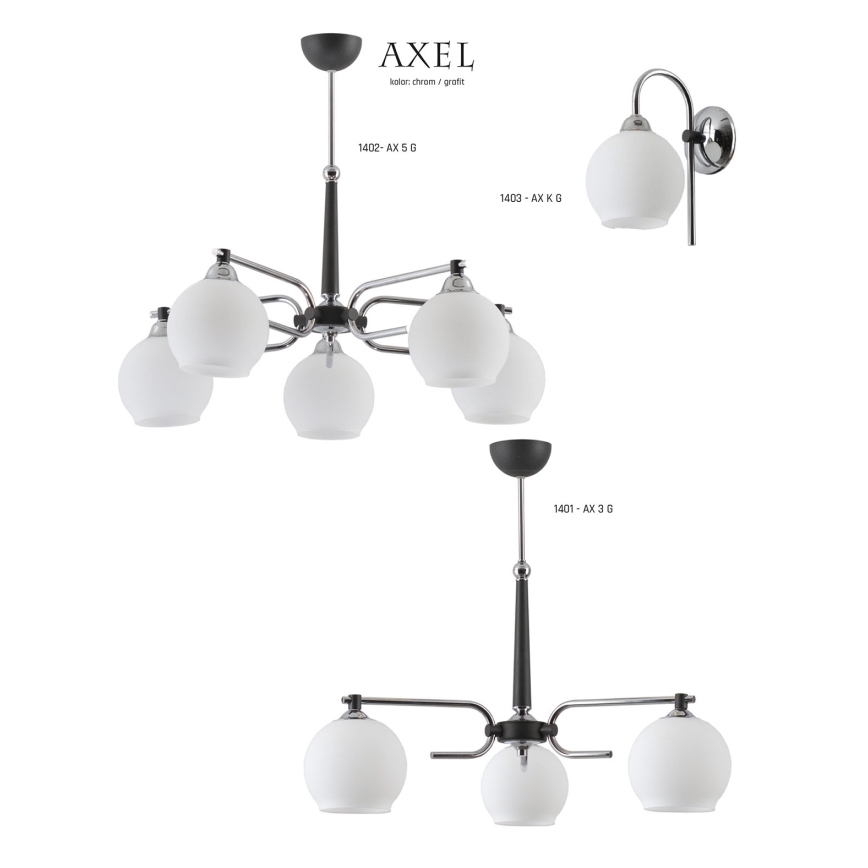 Jupiter 1401 - AX 3 G - Lámpara colgante AXEL 3xE27/60W/230V