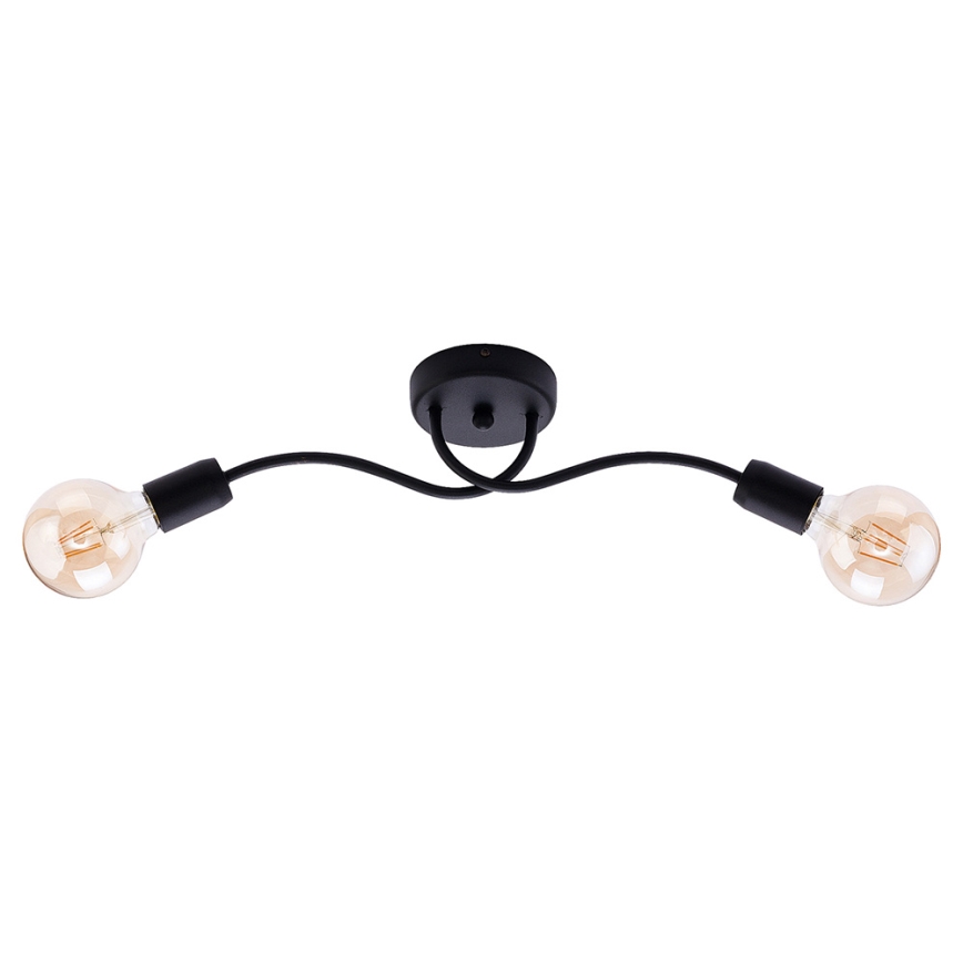 Jupiter 1672 - Aplique LUCE 2xE27/60W/230V negro