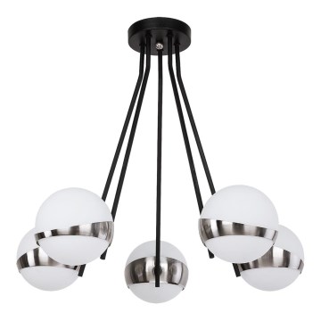 Jupiter 1715 - Lámpara colgante ELFA 5xE14/40W/230V cromo brillante