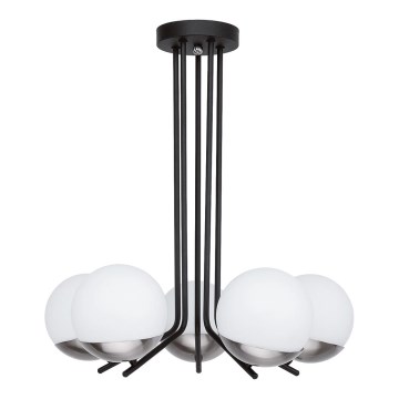 Jupiter 1724 - Lámpara colgante SANTA 5xE14/40W/230V cromo brillante