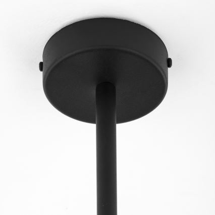 Jupiter 1975 - Lámpara colgante MOKA 4xGU10/10W/230V + 4xG9/10W/230V negro/cromo brillante