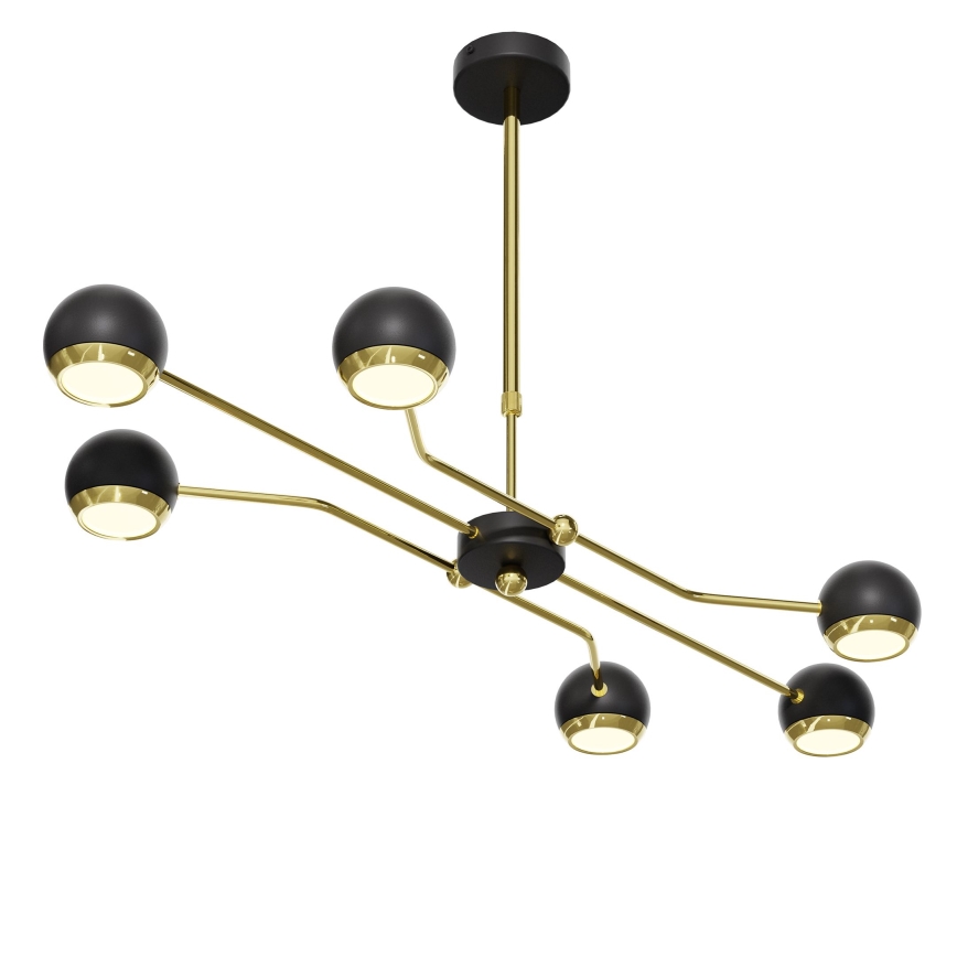 Jupiter 1979 - Lámpara de techo TIANA 6xGU10/10W/230V negro/dorado