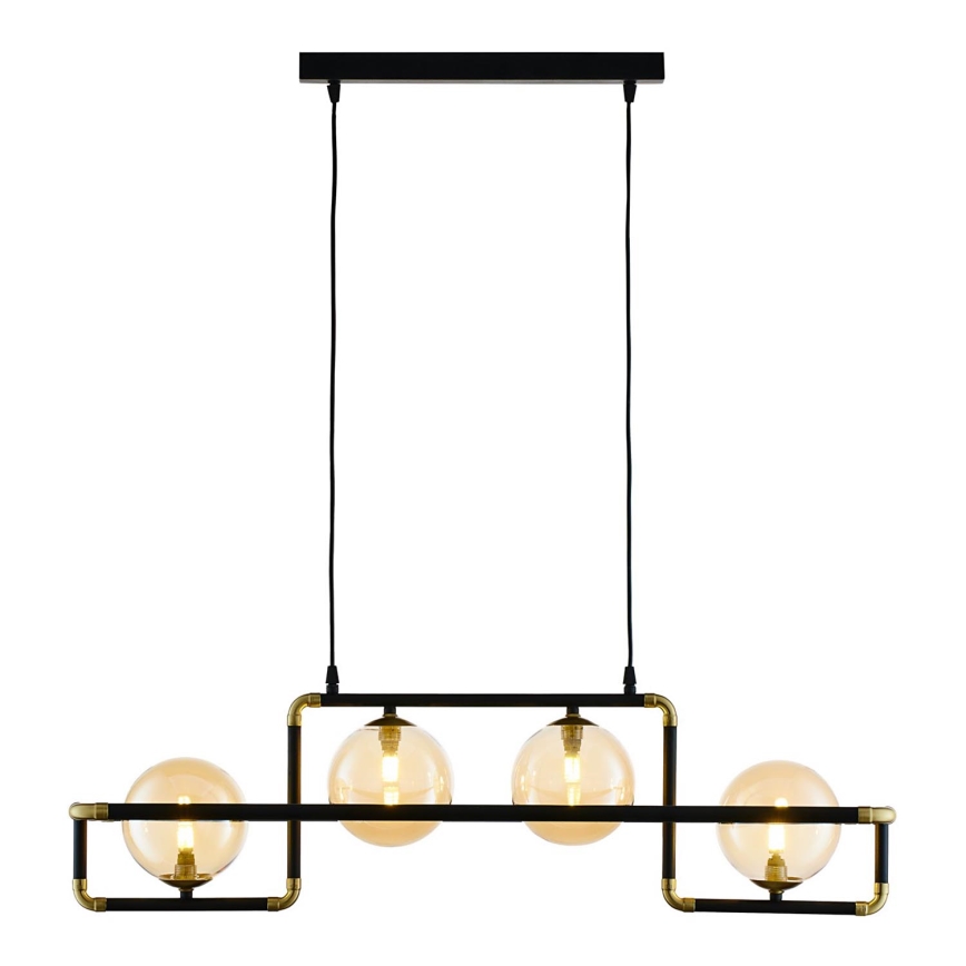 Jupiter 1983 - Lámpara de araña con cable ZAFRA 4xG9/10W/230V negro/beige