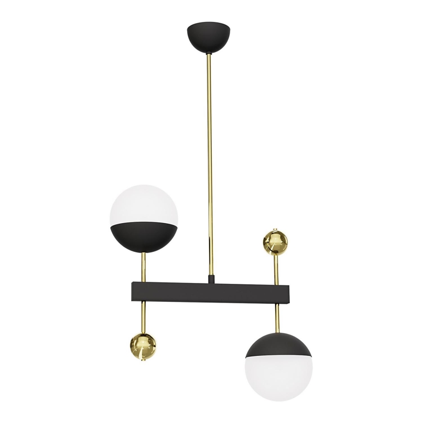Jupiter 1986 - Lámpara colgante DEGO 2xG9/10W/230V negro/dorado