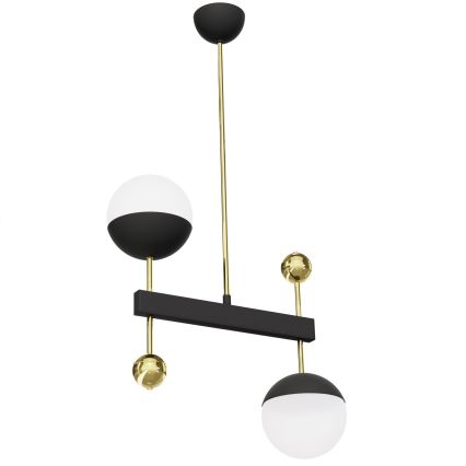 Jupiter 1986 - Lámpara colgante DEGO 2xG9/10W/230V negro/dorado