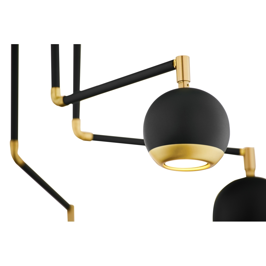 Jupiter 1987 - Lámpara colgante VILAR 6xGU10/10W/230V negro/dorado