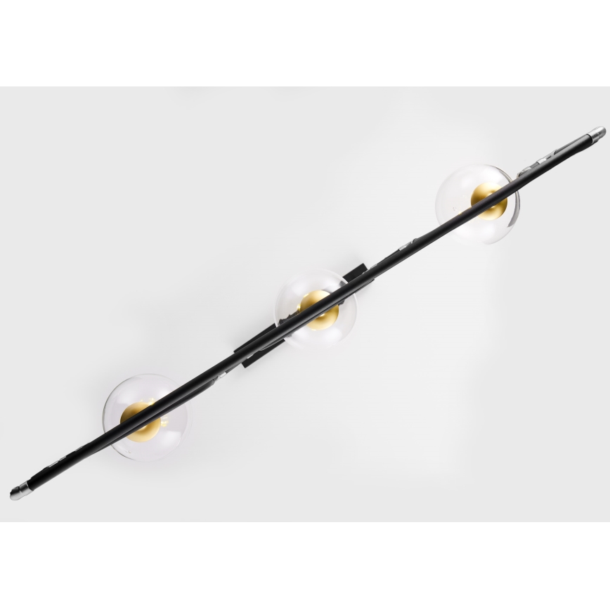 Jupiter 1990 - Lámpara de araña con cable HANZA 3xG9/10W/230V negro/dorado